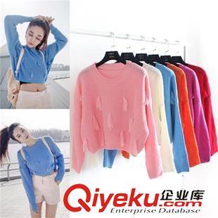 針織衫 2015韓版 學院風糖果色可愛流蘇設計時尚短款針織衫上衣圖片|針織衫 2015韓版 學院風糖果色可愛流蘇設計時尚短款針織衫上衣產(chǎn)品圖片由深圳市寶安區(qū)石巖菲兒雅制衣廠公司生產(chǎn)提供-